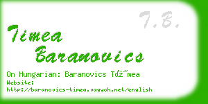 timea baranovics business card